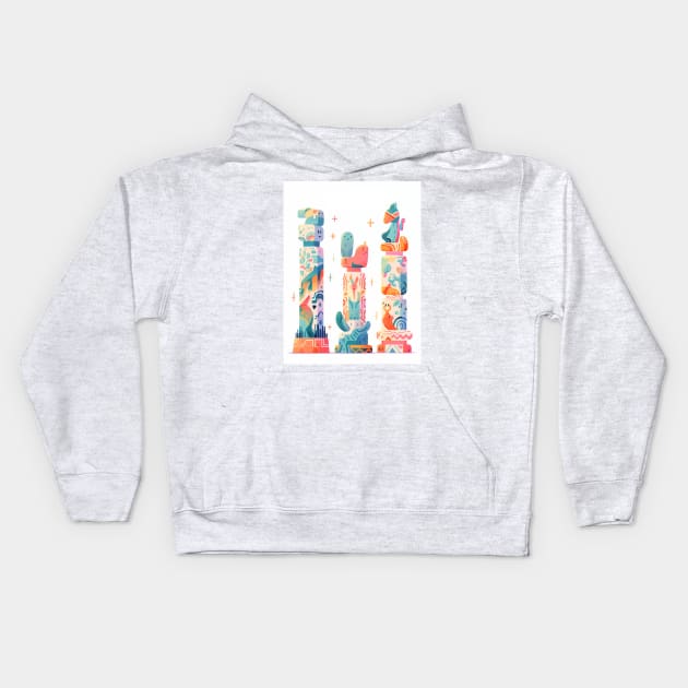 Enigmatic Aquarius Zodiac Art Kids Hoodie by saveasART